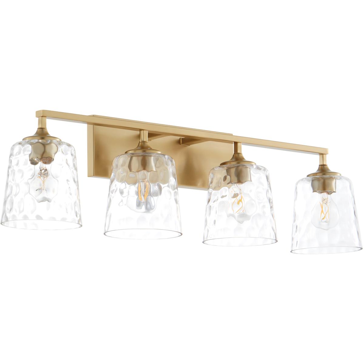 Quorum 5005-4-180 Eldorado 4 Light 34.25 inch Aged Brass Vanity Light Wall Light
