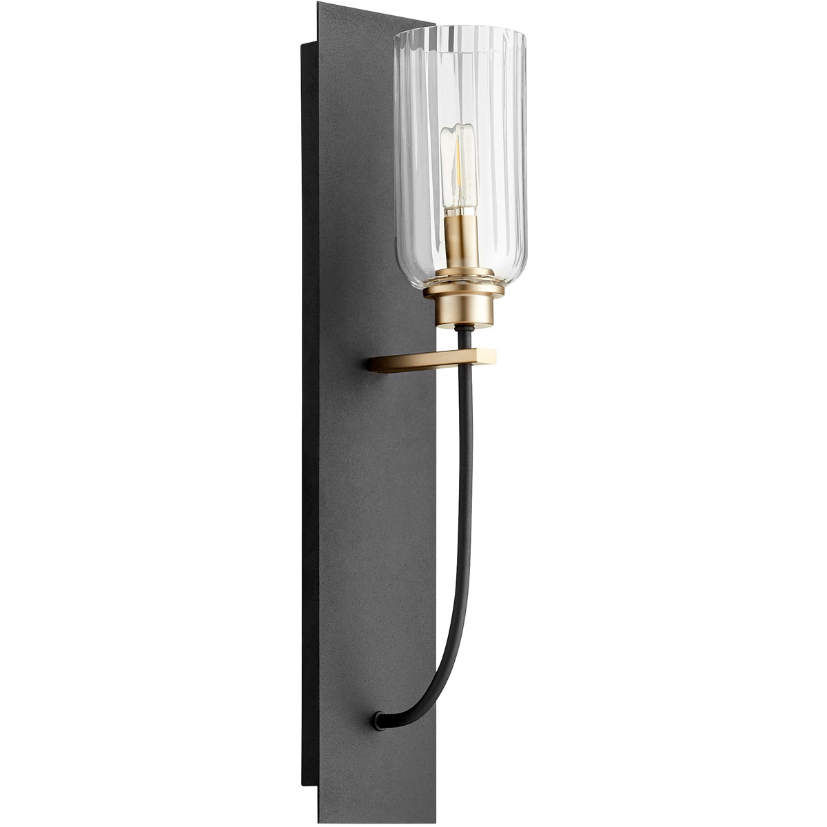 Quorum 507-1-6980 Espy 1 Light 4.5 inch Noir and Aged Brass Wall Sconce Wall Light
