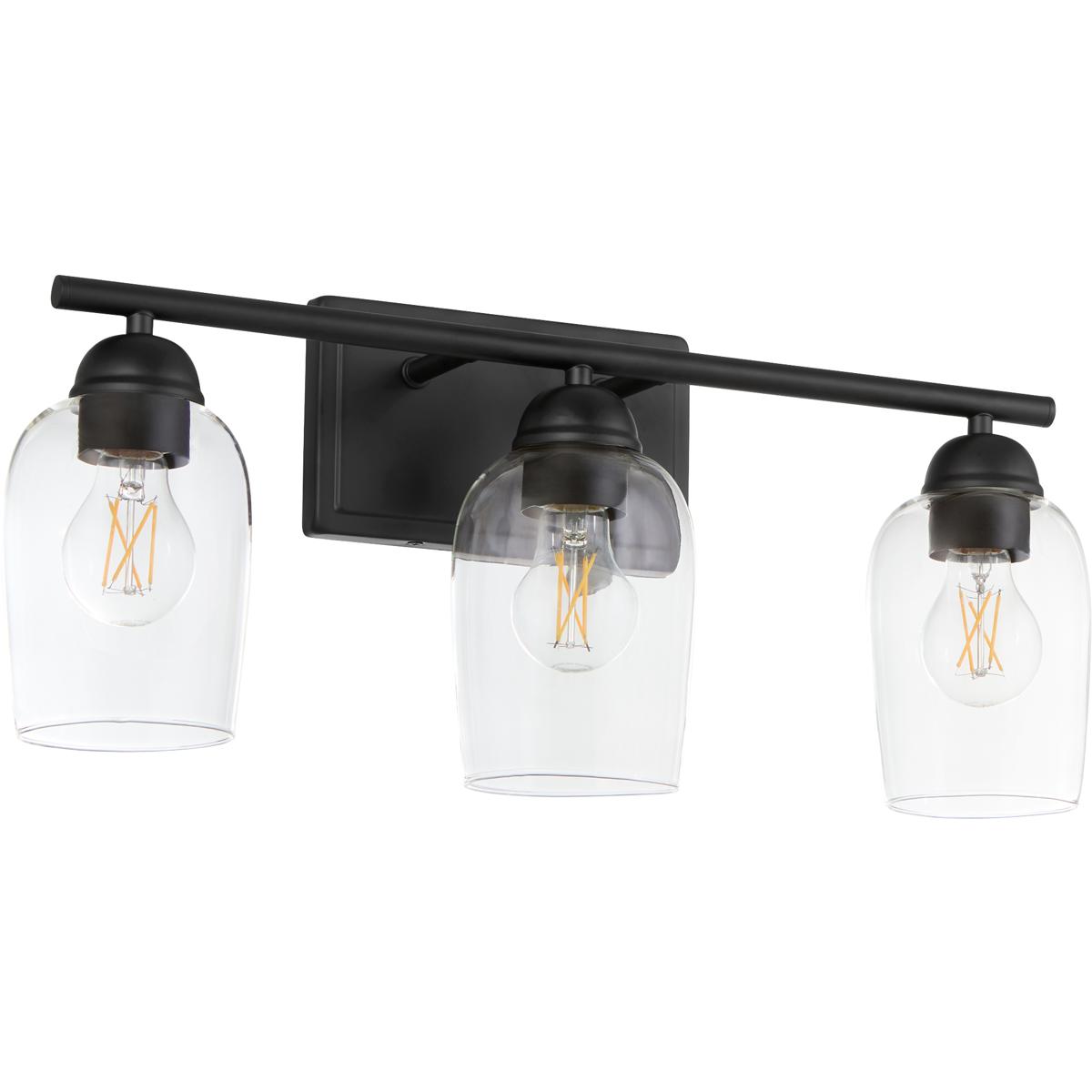 Quorum 5112-3-59 Wallinger 3 Light 21 inch Matte Black Vanity Light Wall Light