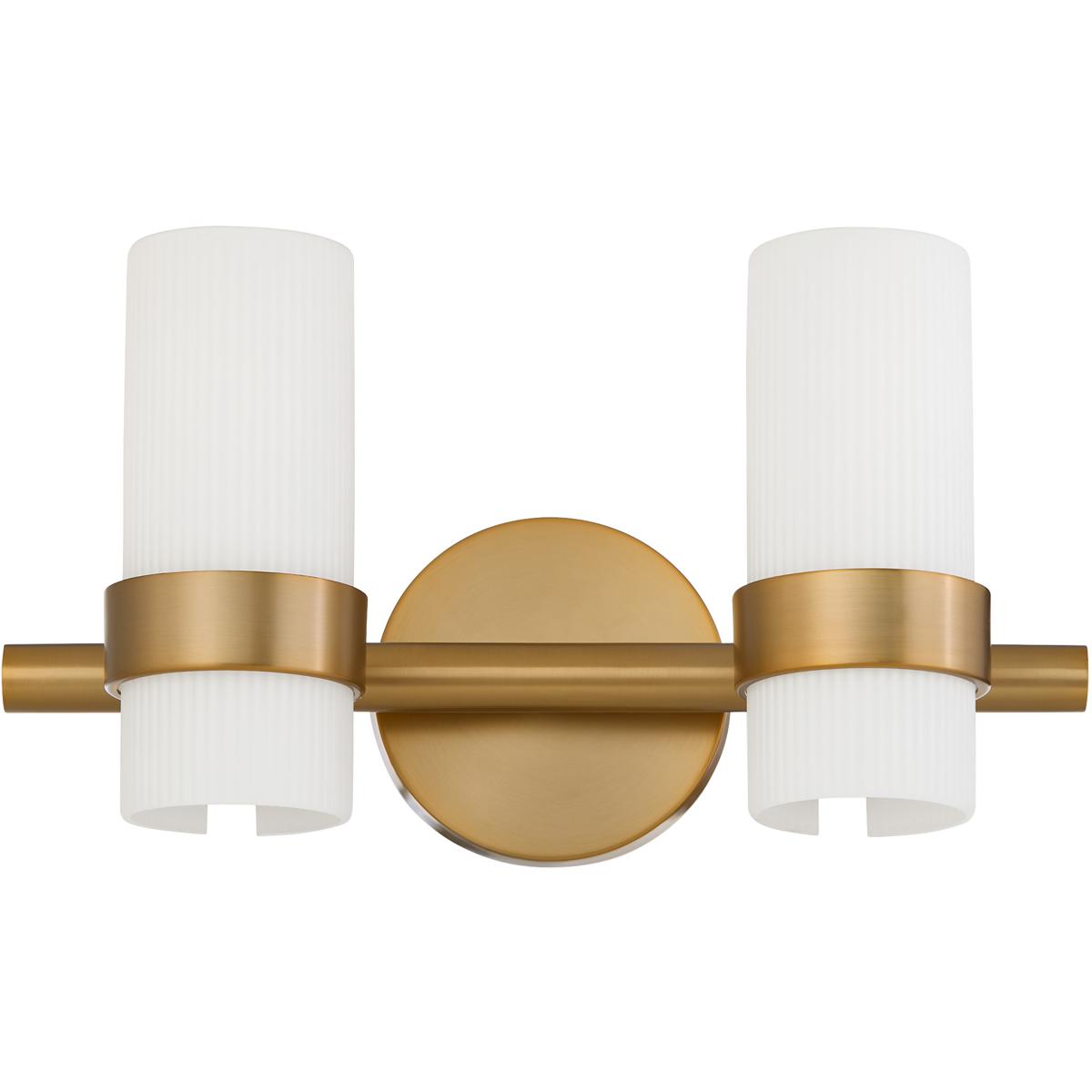 Quorum 5169-2-47 Sojourn 2 Light 15.25 inch Brushed Brass Vanity Light Wall Light
