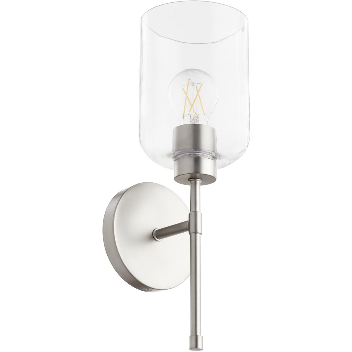 Quorum 5374-1-65 Tribute 1 Light 5 inch Satin Nickel Wall Sconce Wall Light