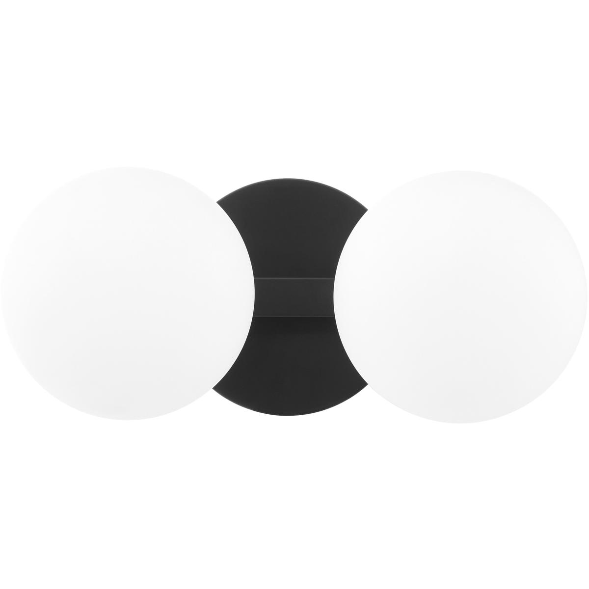Quorum 539-2-59 Fort Worth 2 Light 14 inch Matte Black Vanity Light Wall Light