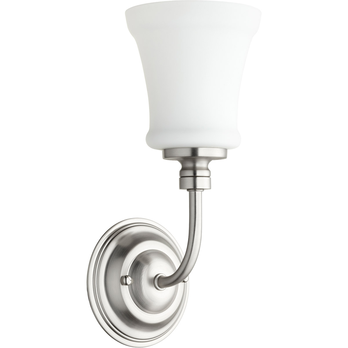 Quorum 5522-1-65 Rossington 1 Light 5 inch Satin Nickel Wall Sconce Wall Light in Satin Opal