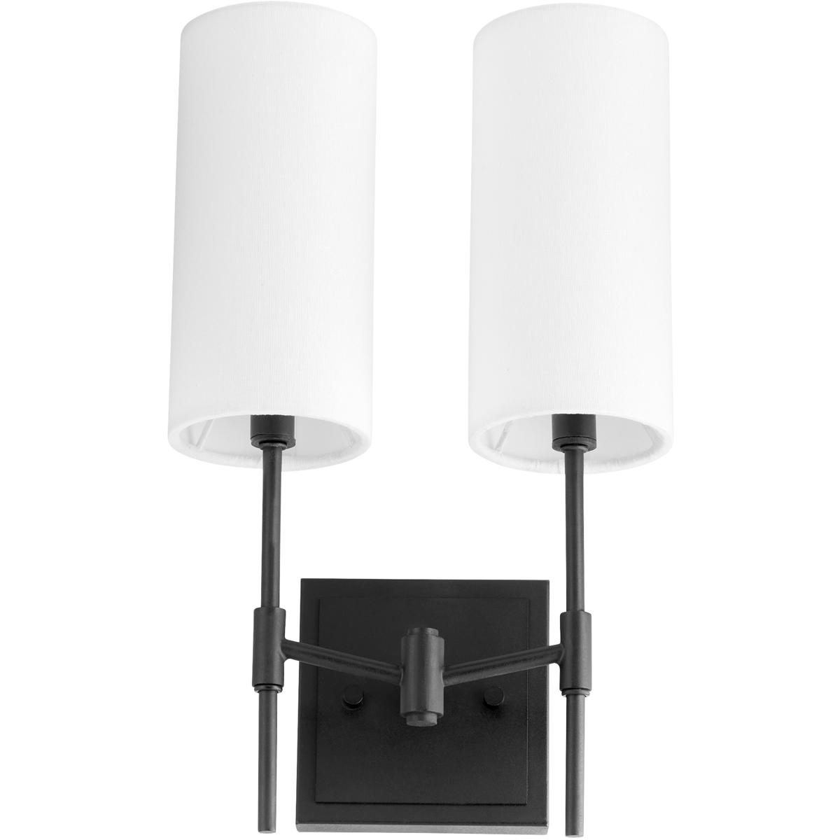Quorum 563259 Hamilton 2 Light 10 inch Matte Black Wall Sconce Wall Light