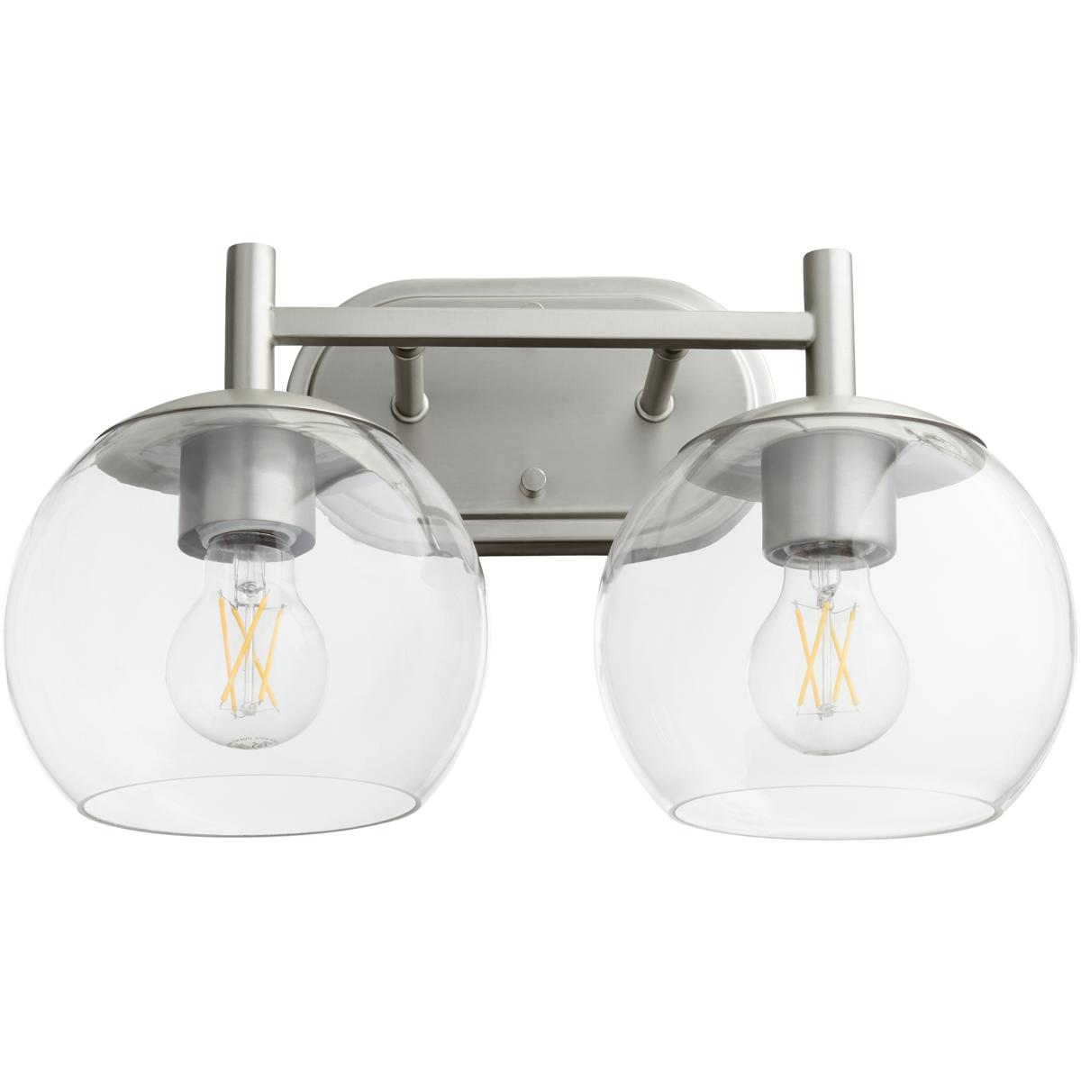 Quorum 578-2-65 Lyon 2 Light 15 inch Satin Nickel Vanity Light Wall Light