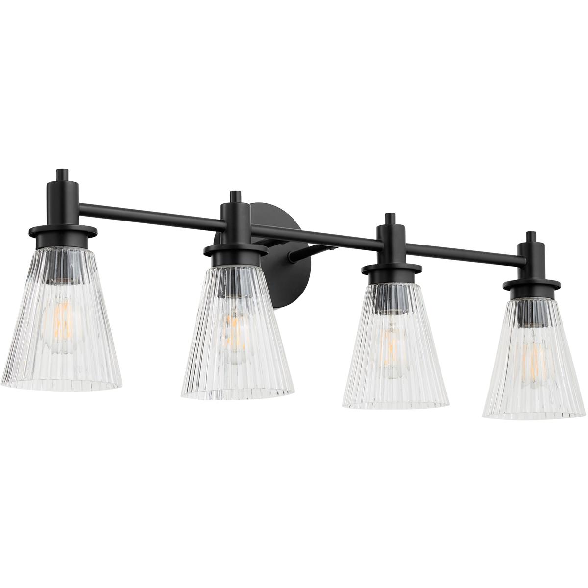 Quorum 5803-4-59 Lawton 4 Light 31 inch Matte Black Vanity Light Wall Light