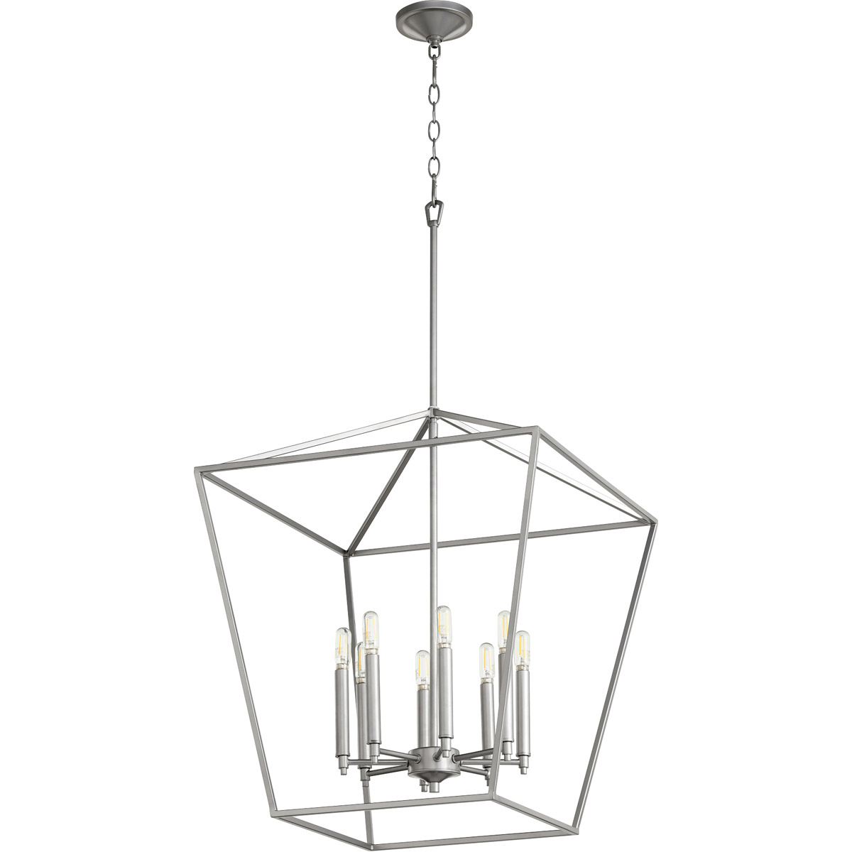 Quorum 604-8-64 Gabriel 8 Light 22 inch Classic Nickel Foyer Pendant Ceiling Light, Quorum Home