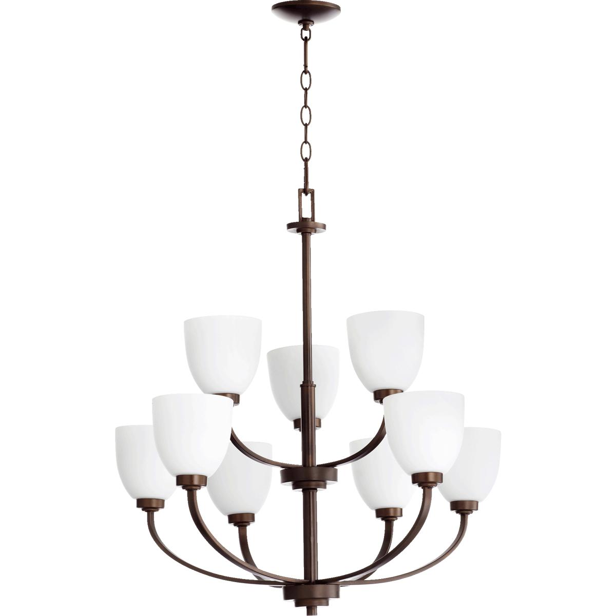 Quorum 6060-9-86 Reyes 9 Light 31.25 inch Oiled Bronze Chandelier Ceiling Light