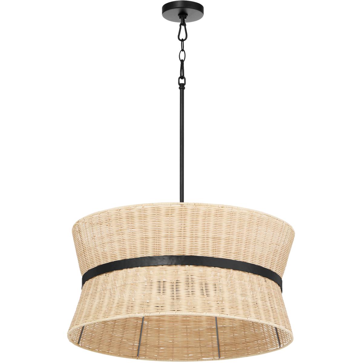 Quorum 6123-4-59 Fairview 4 Light 24.5 inch Matte Black Pendant Ceiling Light