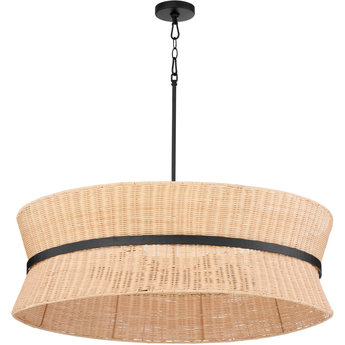 Quorum 6123-8-59 Fairview 8 Light 36 inch Matte Black Pendant Ceiling Light