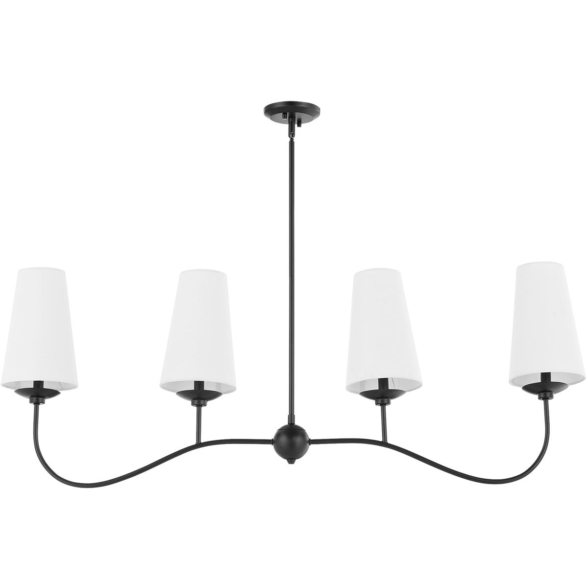 Quorum 616-4-59 Euphora 4 Light 50 inch Midnight Bronze Linear Chandelier Ceiling Light