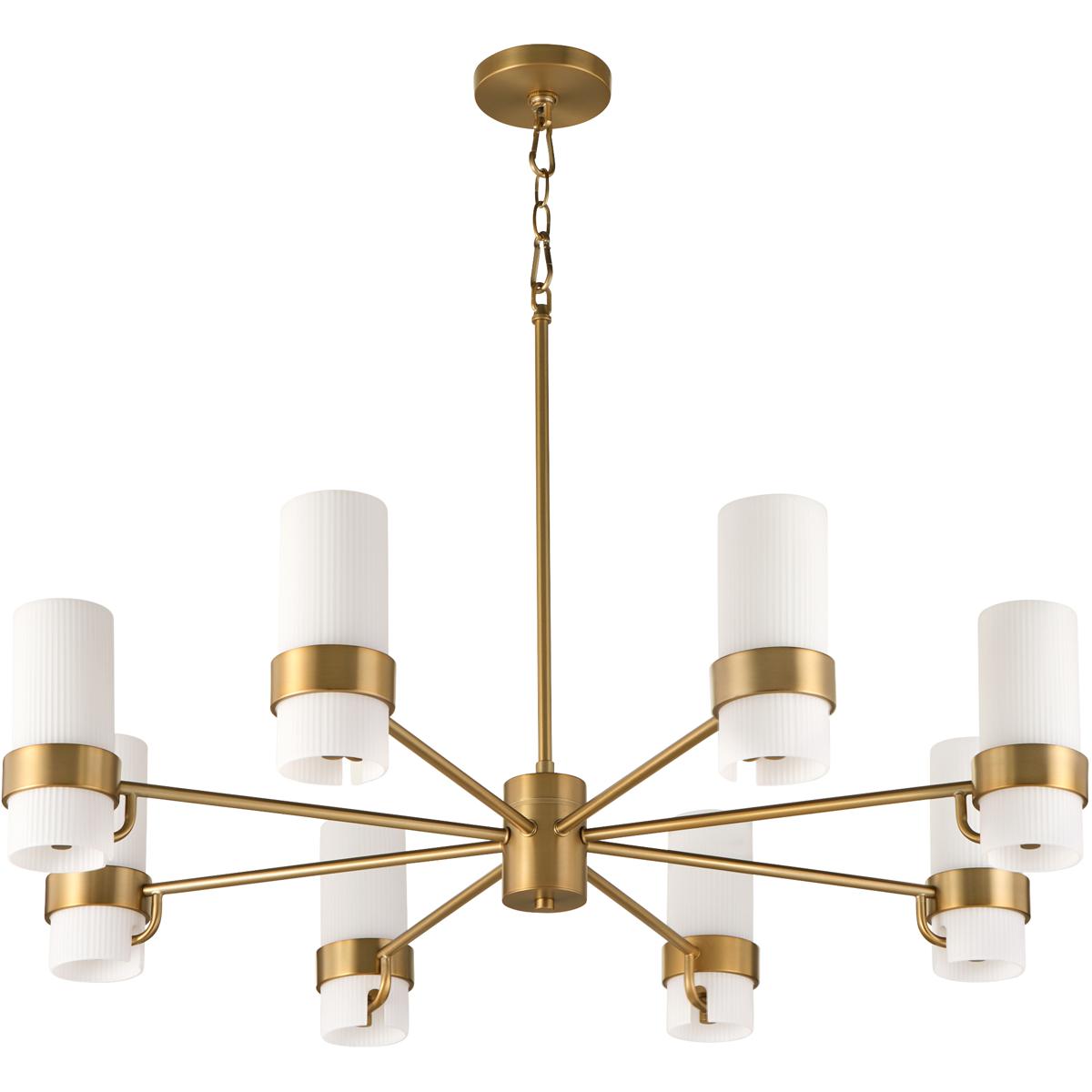Quorum 6169-8-47 Sojourn 8 Light 36 inch Brushed Brass Chandelier Ceiling Light