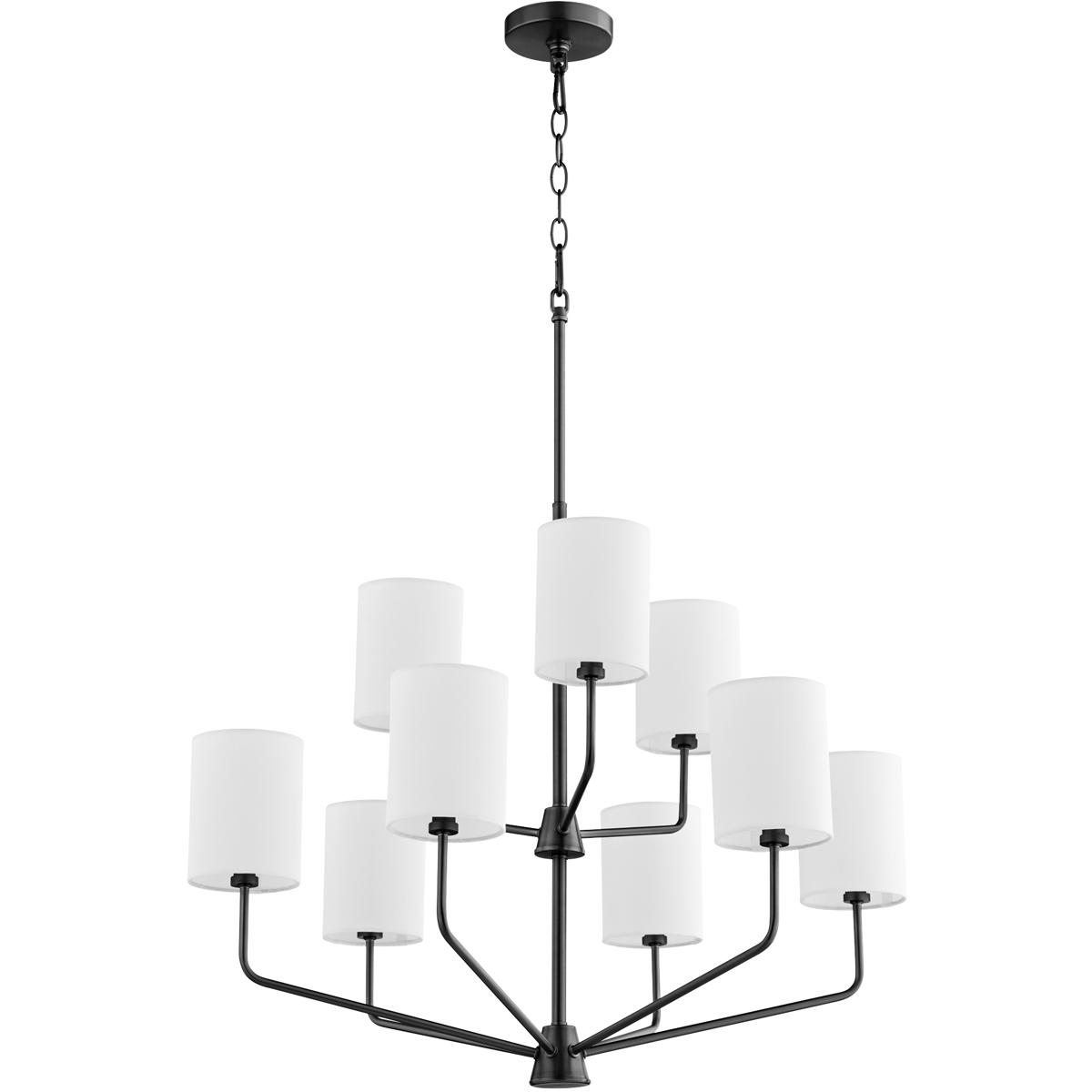 Quorum 657-9-59 Harmony 9 Light 30 inch Matte Black Chandelier Ceiling Light