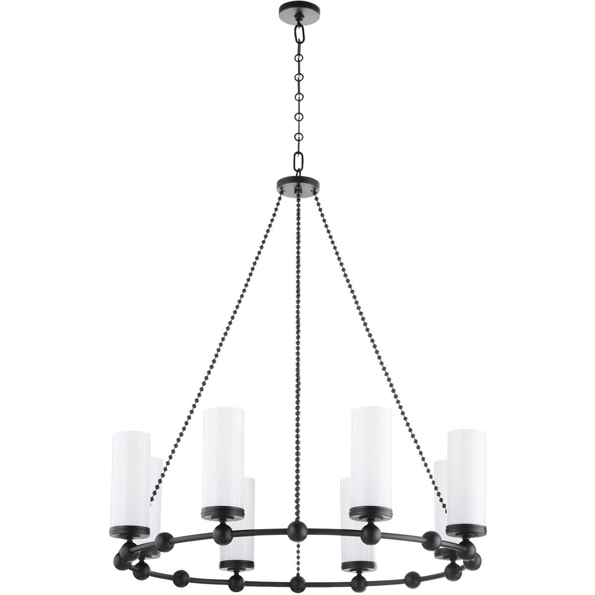 Quorum 667-8-59 Lee Boulevard 8 Light 38 inch Matte Black Chandelier Ceiling Light