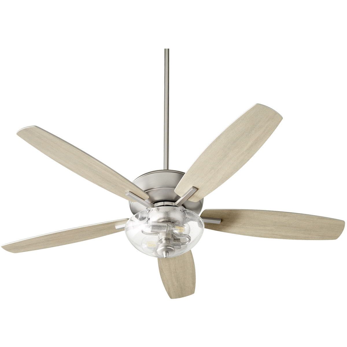 Quorum 7052-265 Breeze 52 inch Satin Nickel with Silver and Weathered Gray Blades Ceiling Fan, Quorum Home