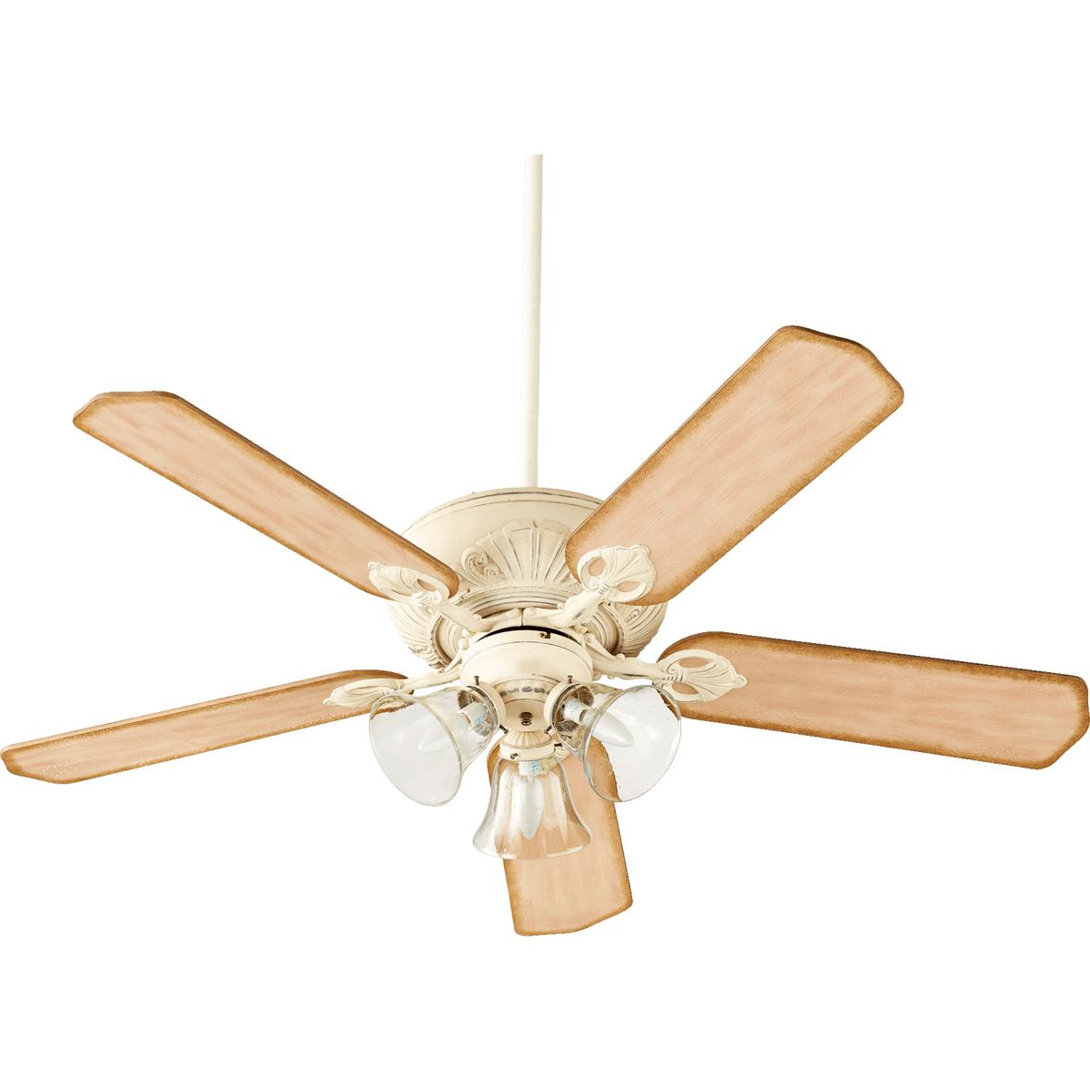 Quorum 78525-1970 Chateaux Uni-Pack 52 inch Persian White with Distressed Weathered Pine Blades Indoor/Outdoor Ceiling Fan