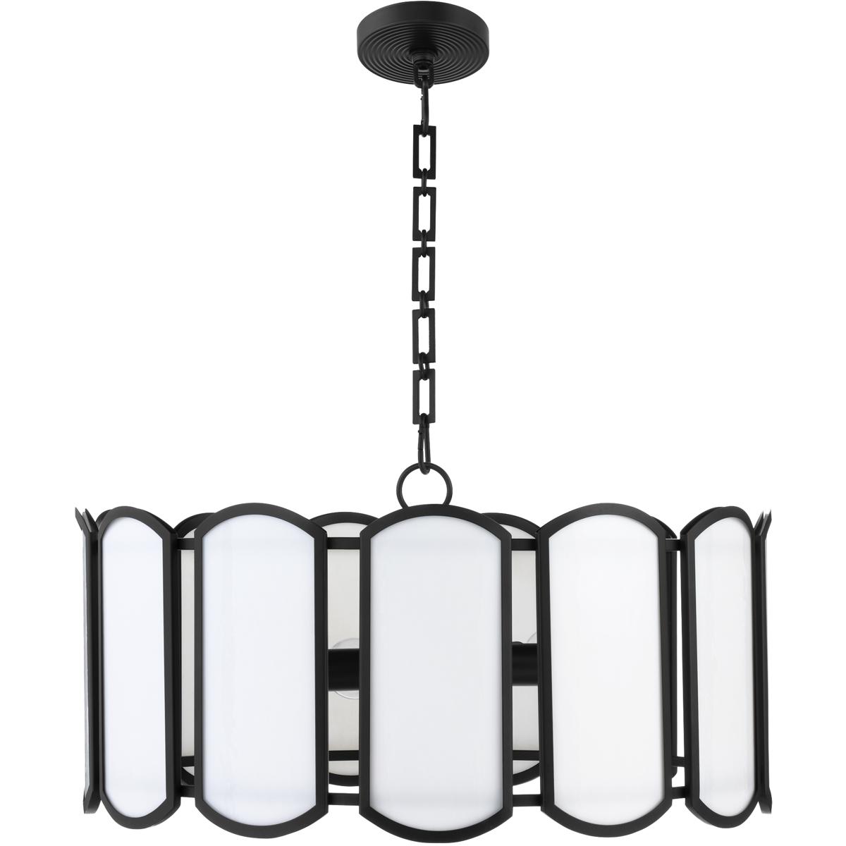 Quorum 824-5-59 Belleview 5 Light 25 inch Matte Black Pendant Ceiling Light