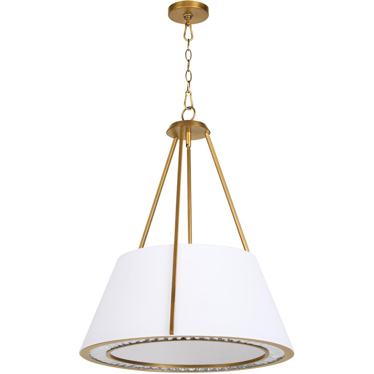 Quorum 8382-4-47 Gorham 4 Light 23 inch Brushed Brass Pendant Ceiling Light