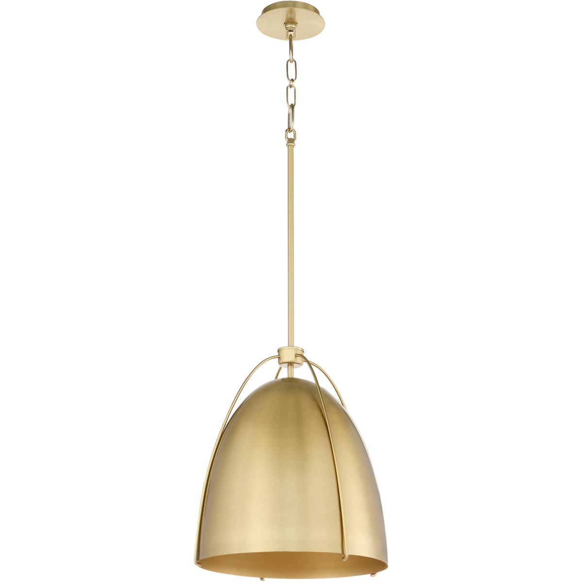 Quorum 860-3-80 Jamie 3 Light 18.25 inch Aged Brass Pendant Ceiling Light