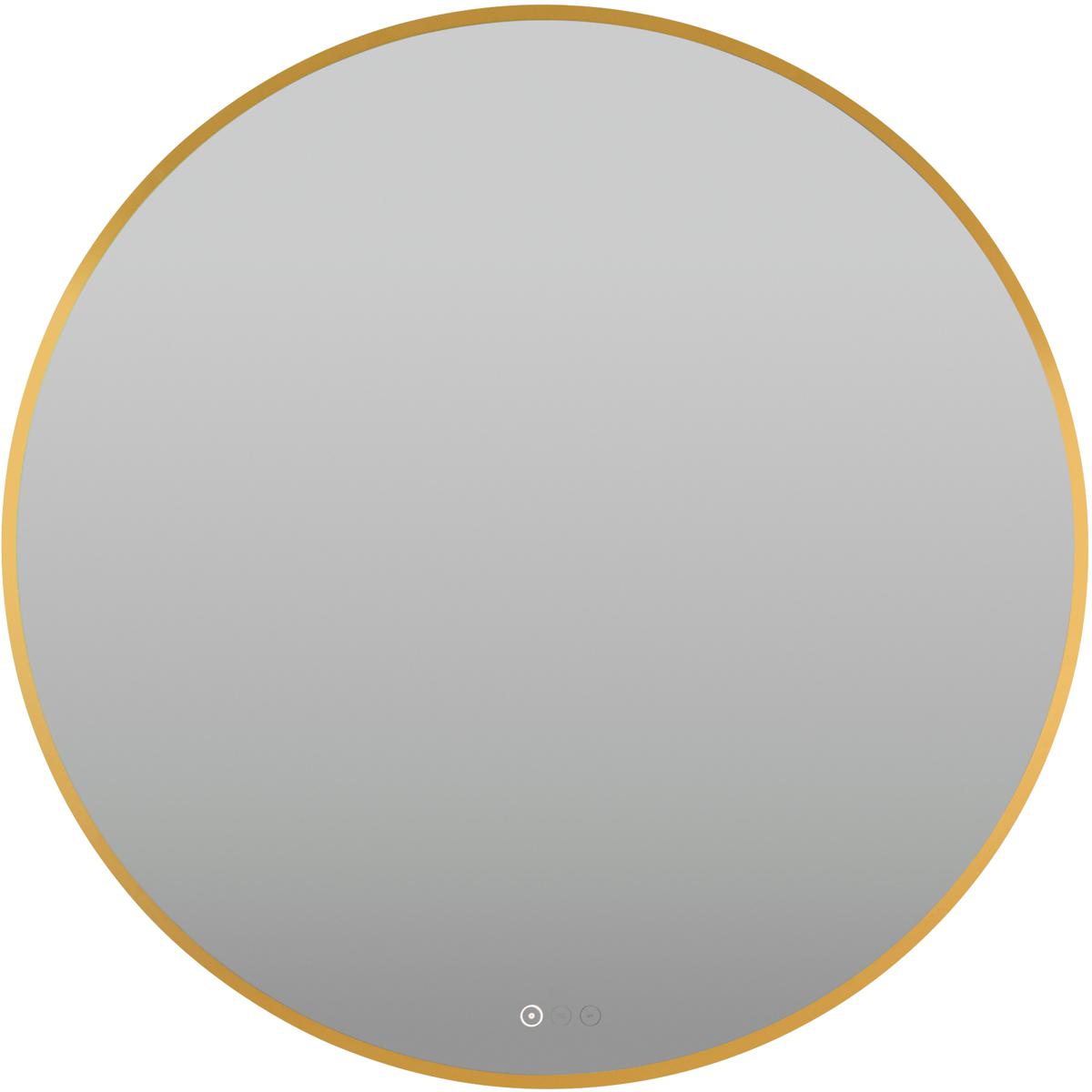 Quorum 903647 Soleil 36 inch Brushed Brass LED Mirror