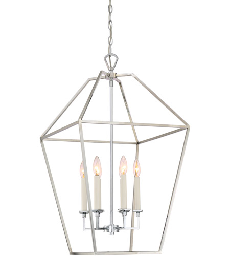 Brushed Nickel Cage Pendant Light quoizel avy5206pk aviary 6 light 20 inch polished nickel foyer pendant ceiling light photo