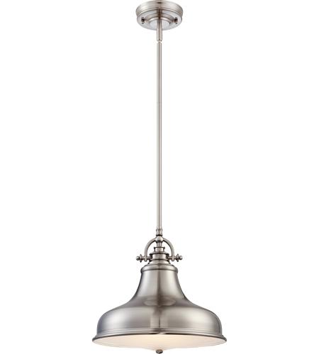 Satin Nickel Pendant Light quoizel er1814bn emery 1 light 14 inch brushed nickel pendant ceiling light photo