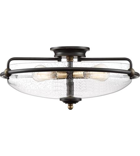 Quoizel Gfc1621pn Griffin 4 Light 21 Inch Palladian Bronze Flush Mount Ceiling Light Extra Large