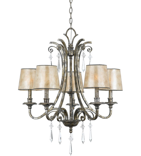 Kendra 5 Light Chandeliers in Mottled Silver KD5005MM