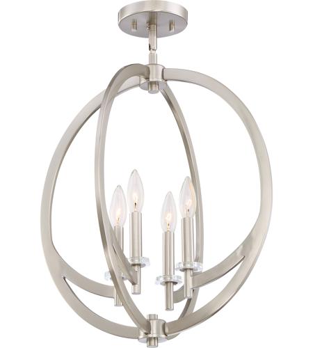 Quoizel On1718bn Orion 4 Light 18 Inch Brushed Nickel Semi Flush Mount Ceiling Light