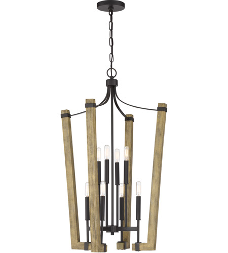 Quoizel Pln5208wt Plains 8 Light 22 Inch Western Bronze Foyer Chandelier Ceiling Light