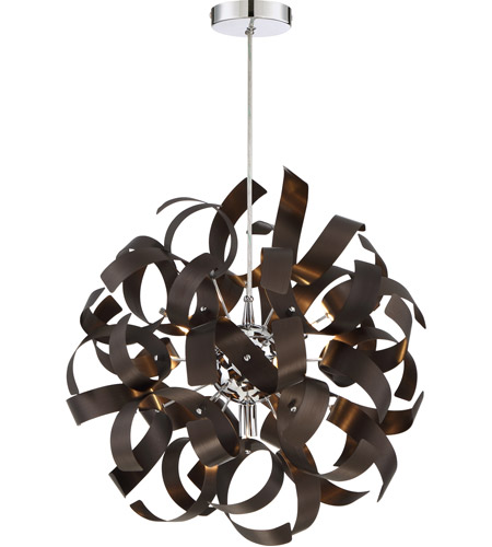 Quoizel Rbn2817wt Ribbons 5 Light 17 Inch Western Bronze Pendant Ceiling Light