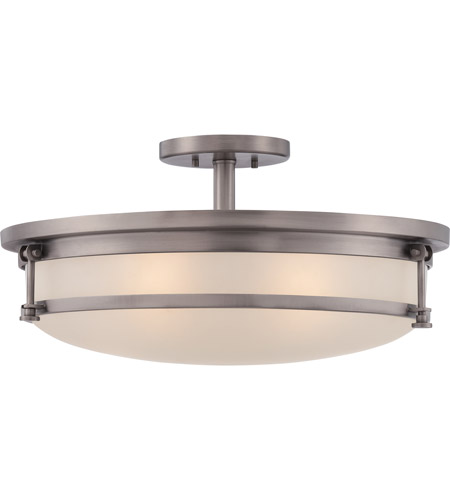 Sailor 5 Light 20 Inch Antique Nickel Semi Flush Mount Ceiling Light