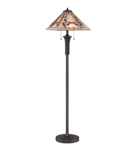 Quoizel Tiffany 2 Light Floor Lamp In Western Bronze Tf1697fwt