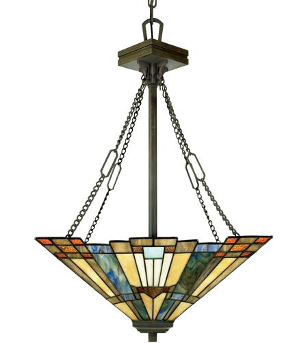 Quoizel Tfik2817va Inglenook 3 Light 18 Inch Valiant Bronze Pendant Ceiling Light Naturals