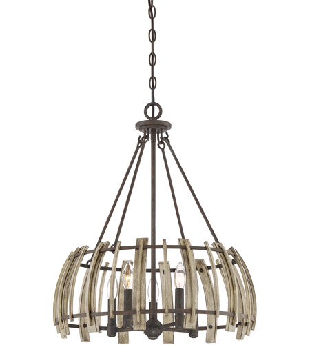 Quoizel Whl2821rk Wood Hollow 5 Light 21 Inch Rustic Black Pendant Ceiling Light