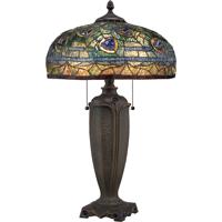 Quoizel TF1487T Tiffany 26 inch 75 watt Authentic Bronze Table Lamp Portable Light, Naturals photo thumbnail