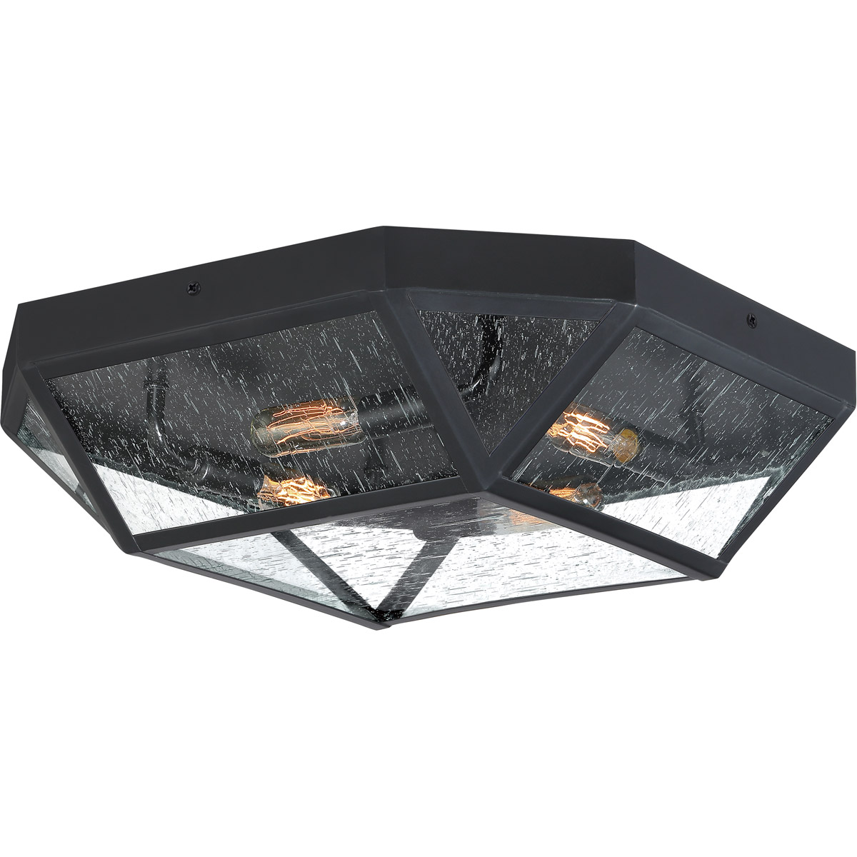 Details About Quoizel Qf4059k Pritchett 4 Light 18 Inch Mystic Black Flush Mount Ceiling Light