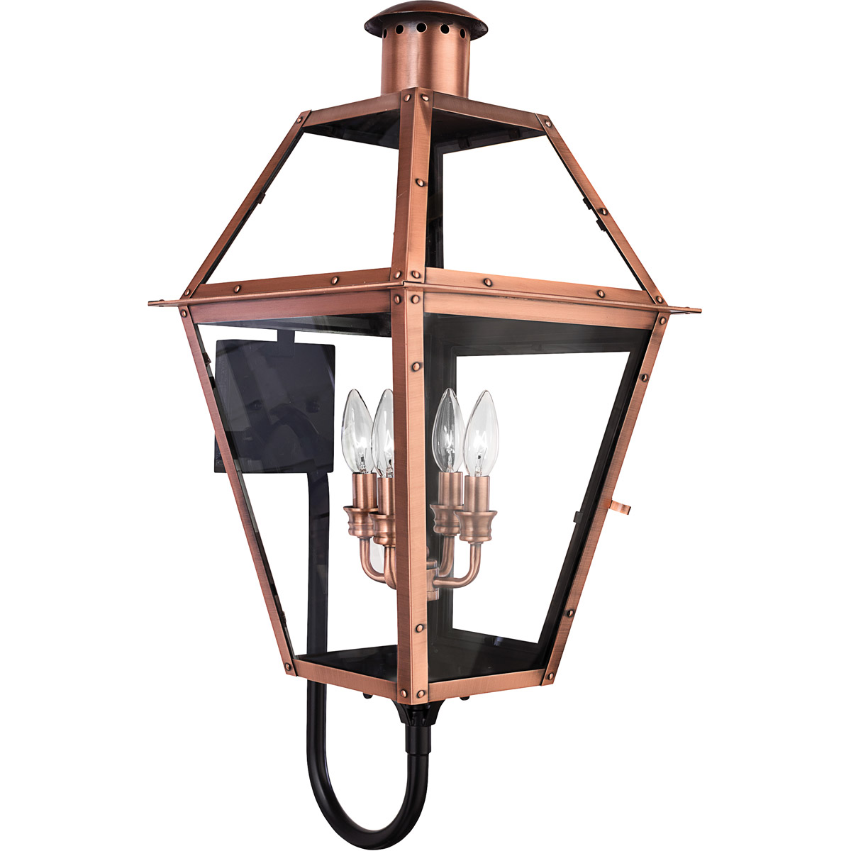 Quoizel RO8414AC Rue De Royal 4 Light 29 inch Aged Copper Outdoor Wall