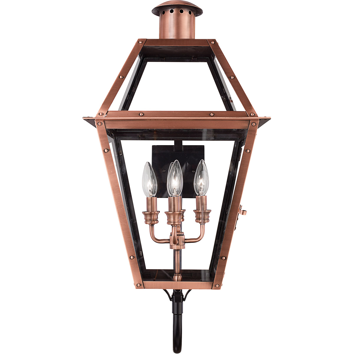 Quoizel RO8414AC Rue De Royal 4 Light 29 inch Aged Copper Outdoor Wall
