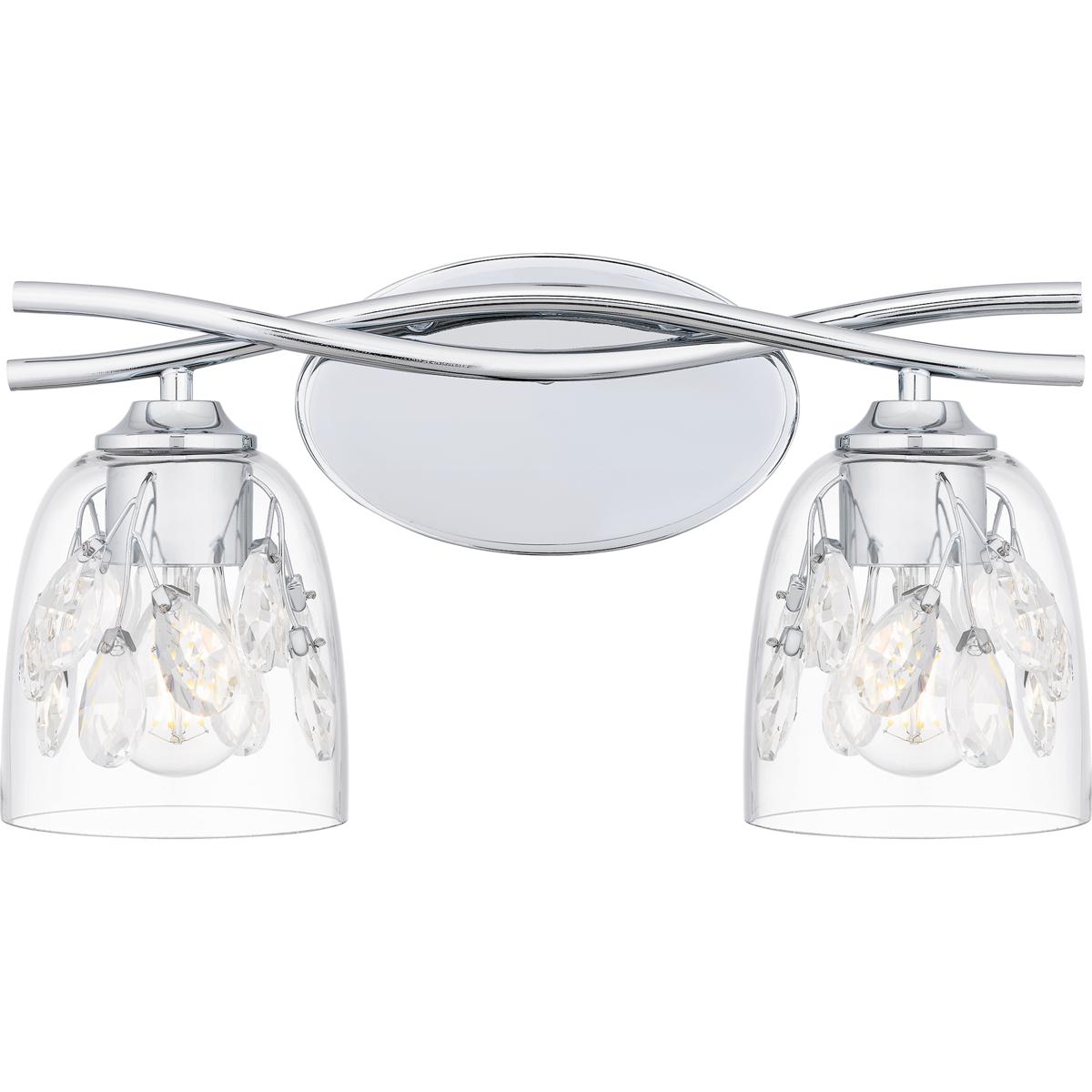 Lighting New York ALE8616C Quoizel Ansley 2 Light 16 inch Polished Chrome Bath Light Wall Light, Med