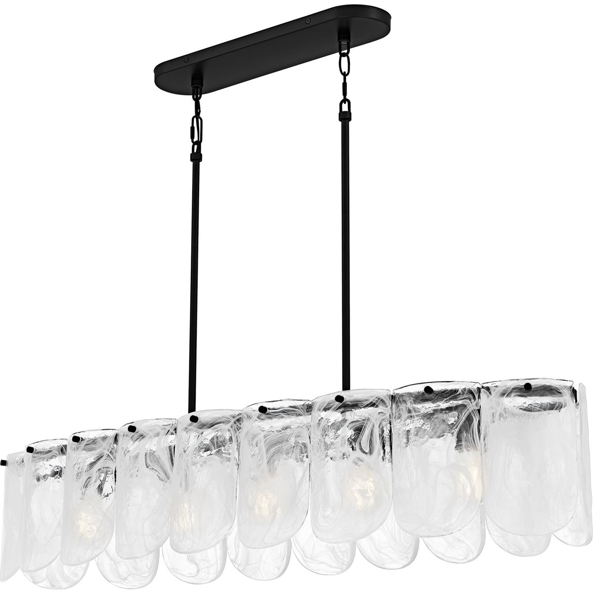Quoizel CAS543MBK Cassidy 5 Light 43 inch Matte Black Linear Chandelier Ceiling Light, Large