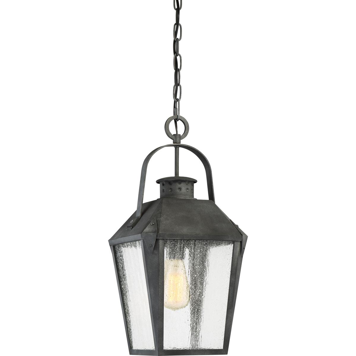 Quoizel CRG1910MB Carriage 1 Light 10 inch Mottled Black Outdoor Hanging Lantern