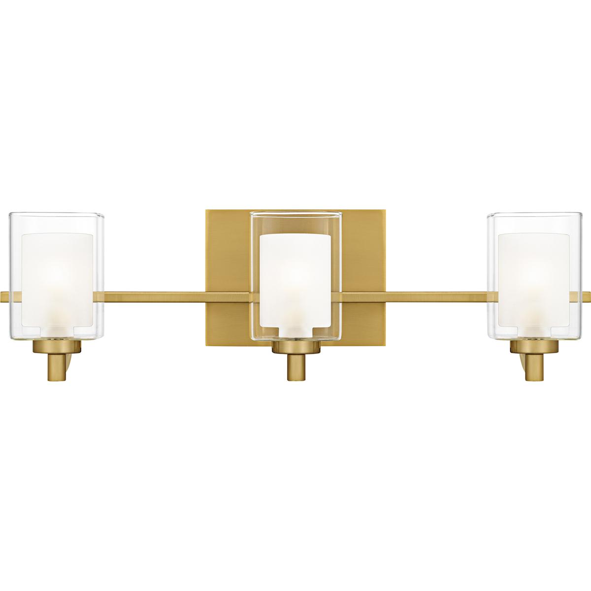 Quoizel KLT8603BRGLED Kolt 3 Light 21 inch Brushed Gold Bath Light Wall Light in Bronze Gold, Large