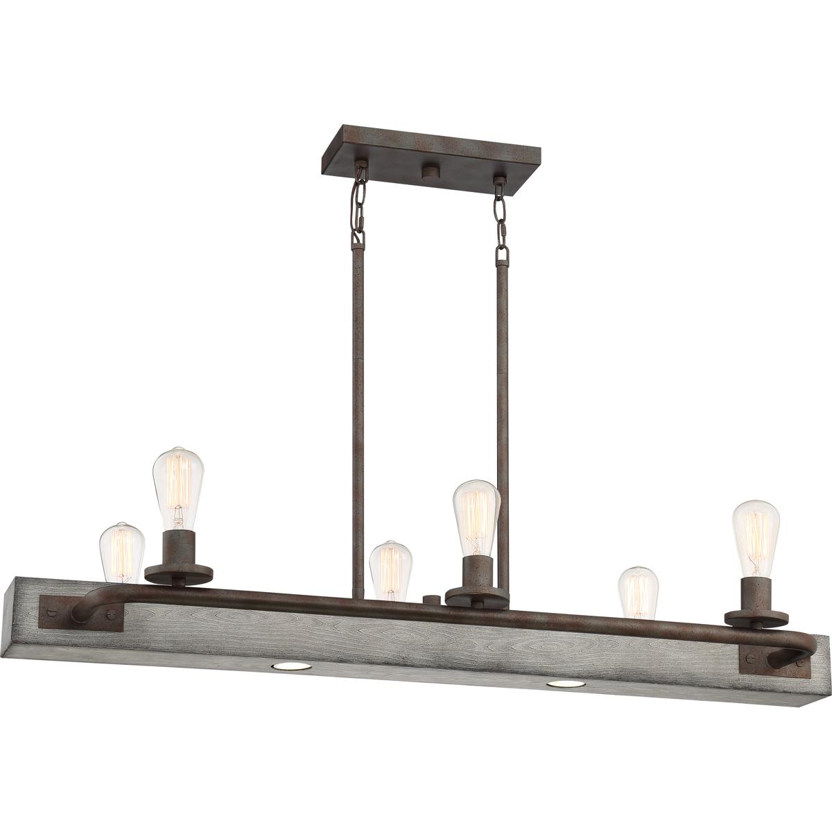 Quoizel MVL642IN Melville 8 Light 42 inch Iron Gate Island Light Ceiling Light