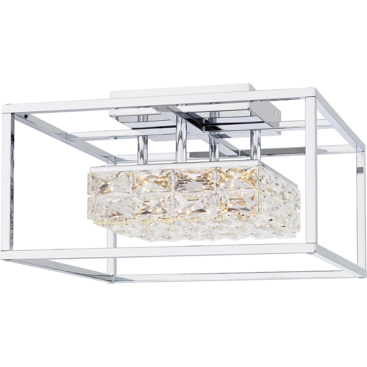 Quoizel PCDZ1716C Dazzle LED 15.75 inch Polished Chrome Semi-Flush Mount Ceiling Light, Medium