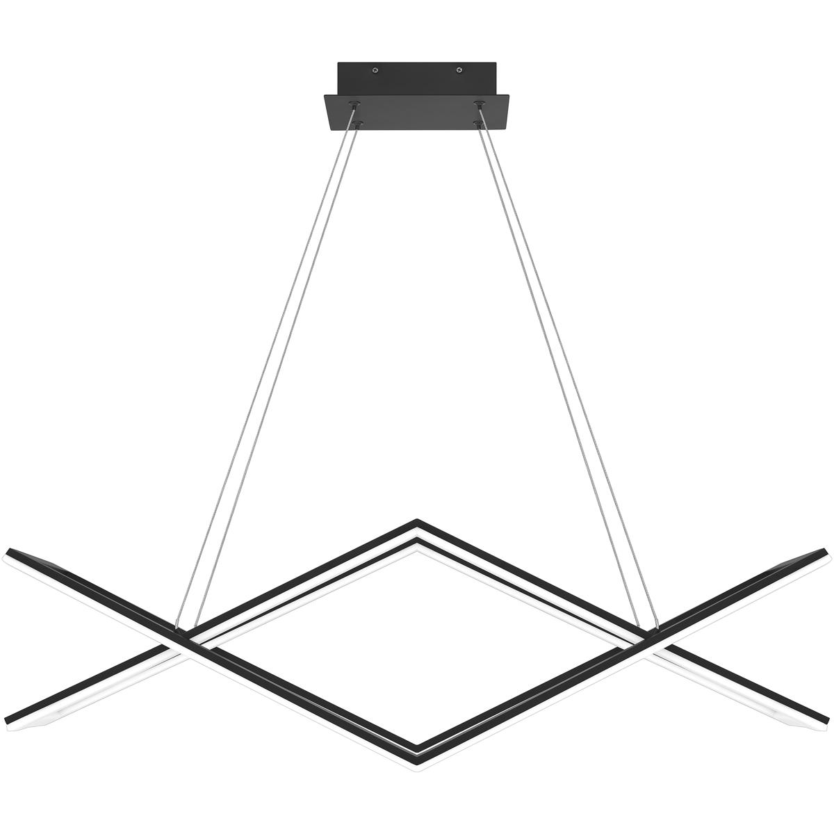 Quoizel PCNEW136MBK Newman LED 36 inch Matte Black Linear Chandelier Ceiling Light