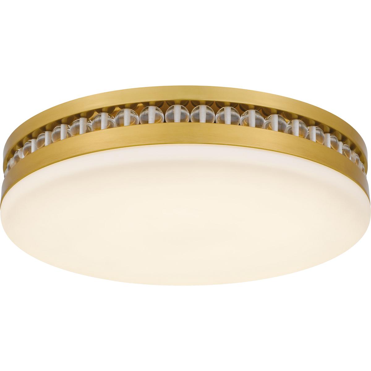 Quoizel QFL6785BRG Carey LED 16 inch Brushed Gold Flush Mount Ceiling Light, Medium