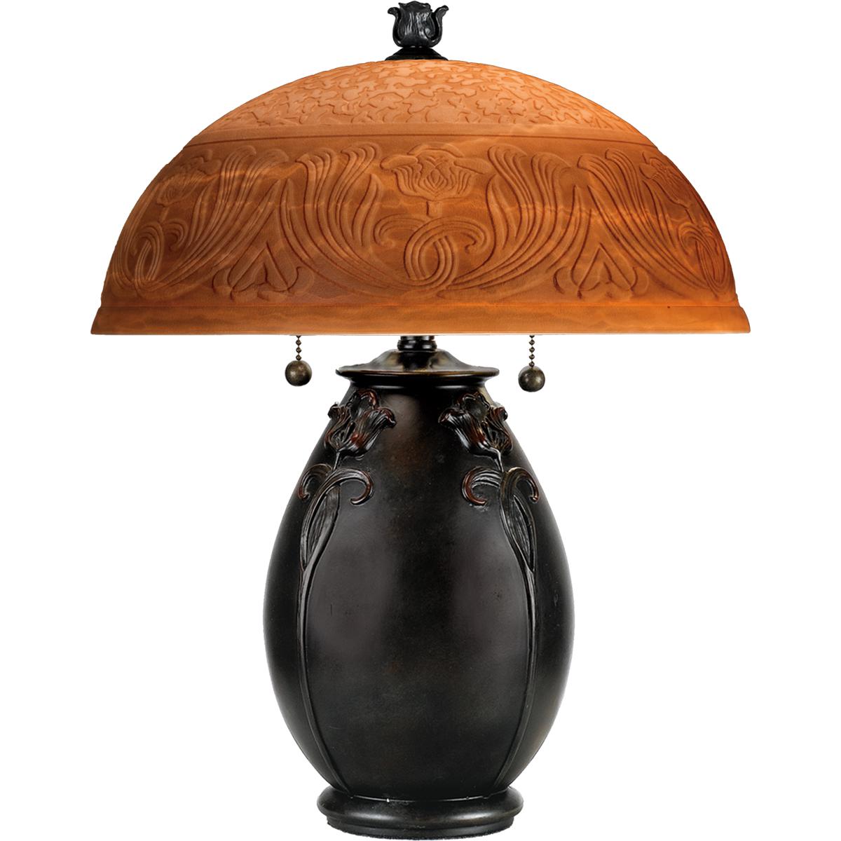 Quoizel QJ6781TR Glenhaven 17.8 inch 60.00 watt Teco Rossa Table Lamp Portable Light