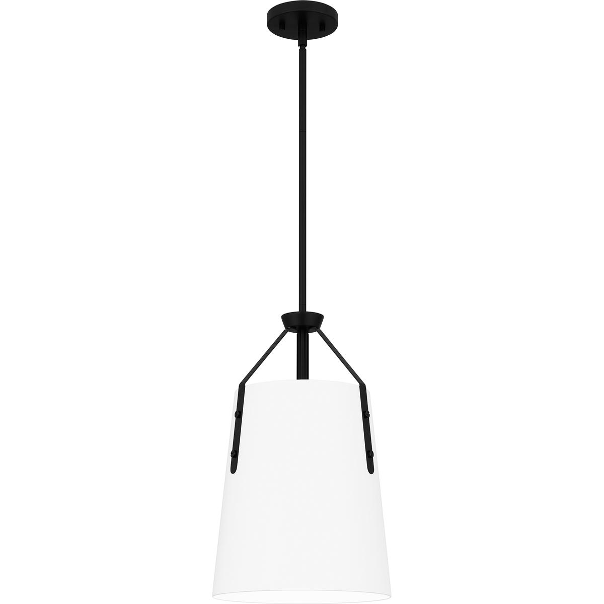 Quoizel QPP6192MBK Faye 1 Light 11.25 inch Matte Black Mini Pendant Ceiling Light