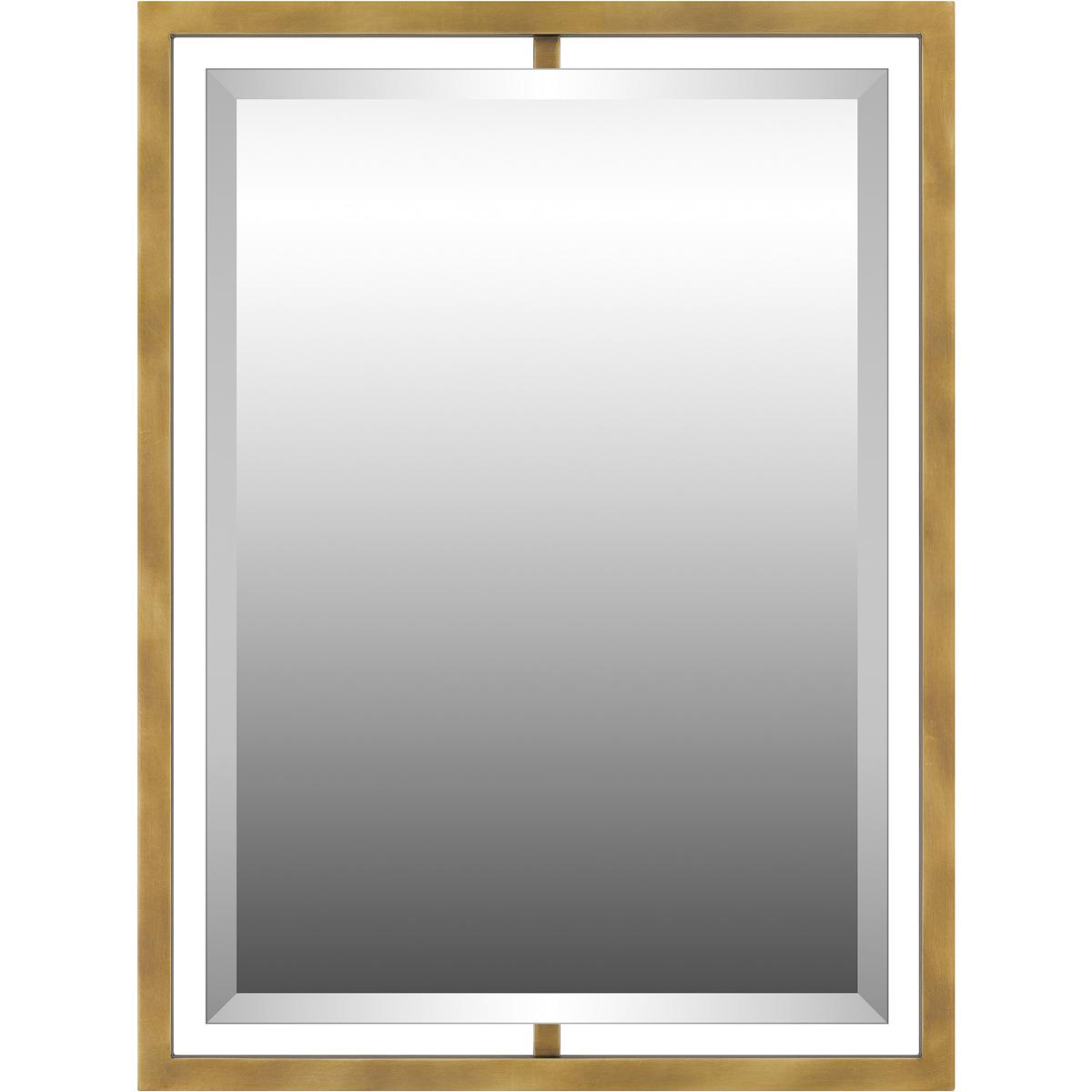 Quoizel QR1857WS Quoizel Reflections 32 X 24 inch Weathered Brass Mirror